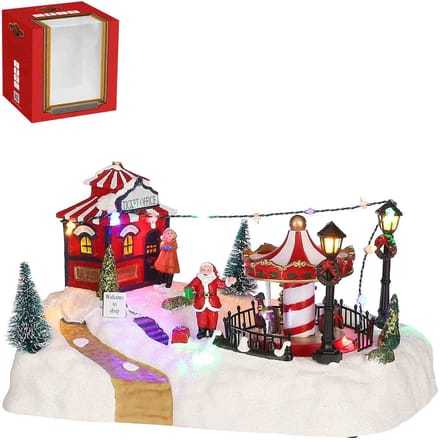 Luville Kerstdorp Snow Scenery - 28x18x15 cm - polystyrene - Multi