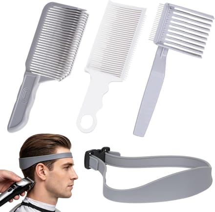 Tondeuse Hulp - Haar Sjabloon - Thuis Kapsel Maken - Gebogen Ontwerp - 4 Stuks - Zwart