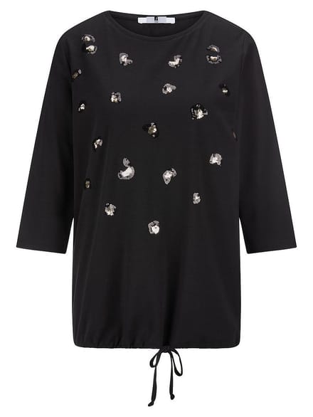 Shirt ronde hals Van Anna Aura zwart