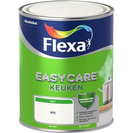 Flexa Easycare Muurverf - Mat - Wit - 1l