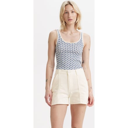 Levi's Essential Rib Tank Aditi Block Print Egret Taglia: L | Canottiere Outlet | Donna