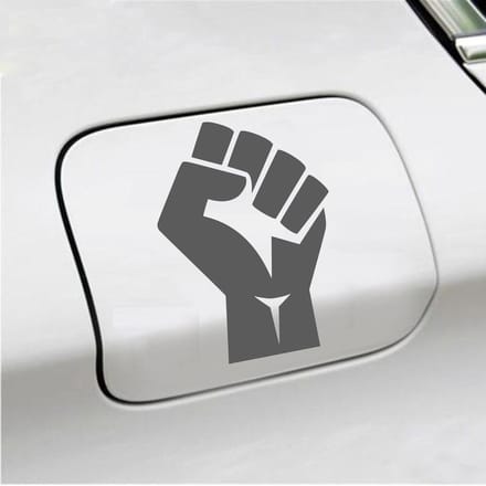 Bumpersticker - Vuist - 13 X 9 - Antraciet