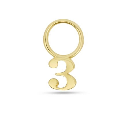 New Bling - 9NBG-O157-3 - 14K geelgoud – Bedel – Nummer 3