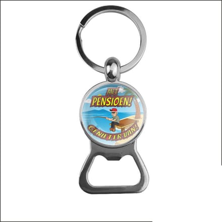 Bieropener Glas - Met Pensioen - Vissen
