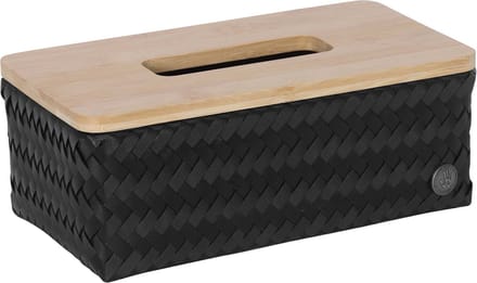 Tissuehouder - Tissuebox - Tissuedoos - Zakdoekdoos - Met deksel - Handed By Top Fit rectangular - zwart - black