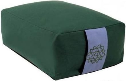 Yoga bolster groen 4e chakra (38x28x15 cm)