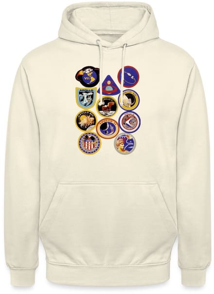 NASA Apollo-missie-insignes Hoodie Unisex