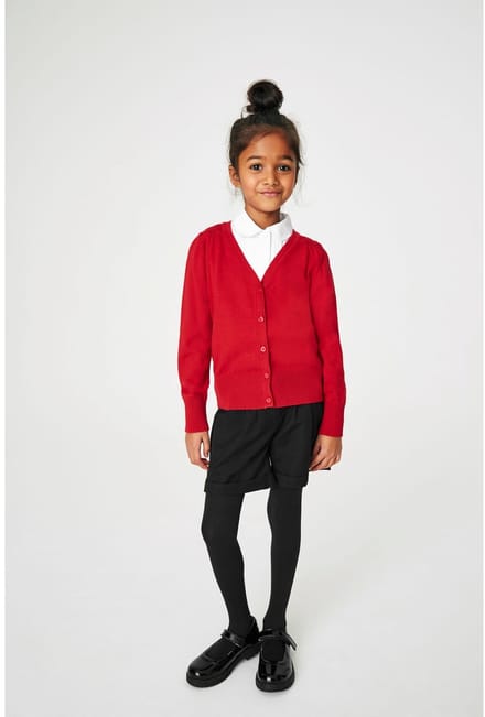 Next - Meisjes - Schoolhemdje met V-hals met hoog katoenpercentage - Rood