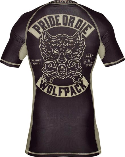 PRiDE or DiE Rash Guard Wolfpack Zwart - M