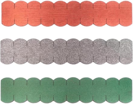 Dakshingles rond - Dakbedekking strips - Vogelhuis bouwen - Bitumen dakvilt - 500 mm lang - Rood
