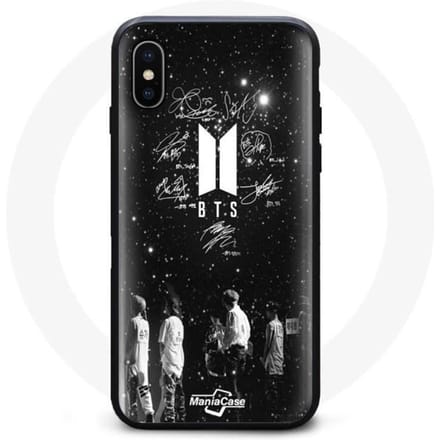 Coque - BTS - Iphone XS Max - Souple - Noir - Signature Members