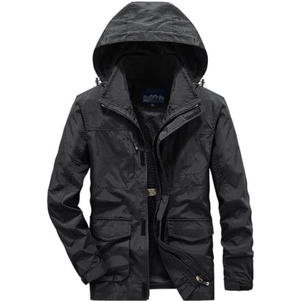 Herfstjas Casual Heren Multi-Pocket Losse Jas Windbreaker 5XL black