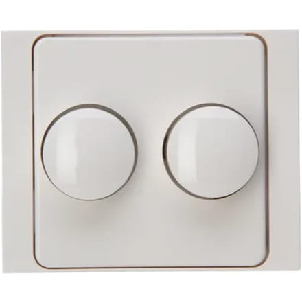 Sencys Duo-dimmerplaat Yukon Wit