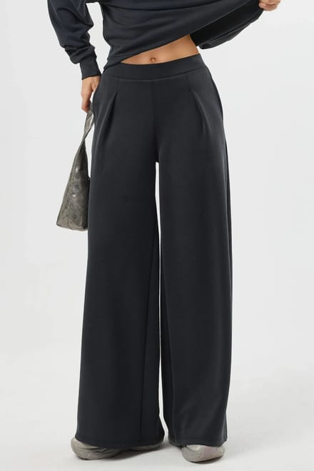 Elastische Taille Plissé Palazzo Broek