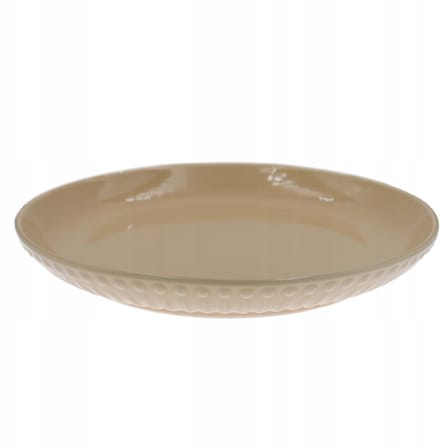 Groot beige keramieken eetbord 26cm - MOSAIQUE Collectie