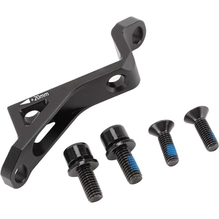 Schijfremadapter Flat Mount naar Post Mount Aluminiumlegering 74mm naar 34mm Zwart voor 160 180 Schijven black