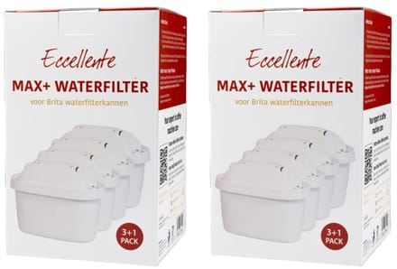 8x Eccellente Max+ waterfilters geschikt voor Brita Maxtra & Brita Maxtra Pro - voordeelverpakking