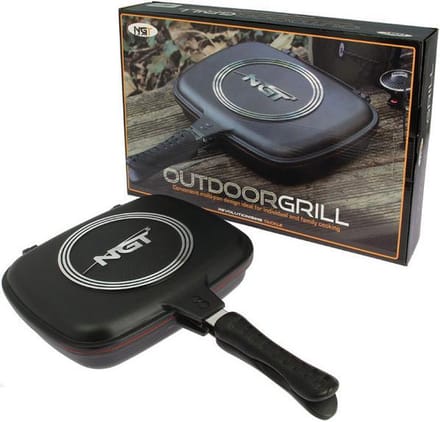 NGT Double Grill Pan - camping - anti-aanbaklaag - 28x22x7cm