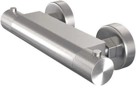 Brauer Brushed Carving - Opbouw Douche Thermostaatkraan - RVS Geborsteld PVD