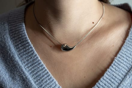 Druppel Stainless Steel ketting | zilverana | damesketting | collier