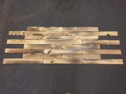 20 stks gevlamde houten planken van naaldhout 50 x 6,5 cm - knutselhout
