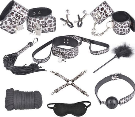 Kinky BDSM Bondage set 10-delig Panterprint