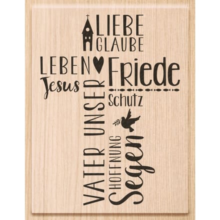 Houten stempel "Onze Vader"