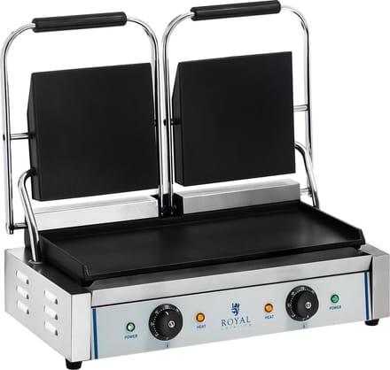 Royal Catering Dubbele contactgrill - glad - 2 x 1.800 W 10010335