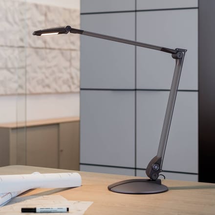 MAULoptimus Bureaulamp - LED - Aluminium - Antraciet - Dimbaar - Luxe Design - Tafellamp