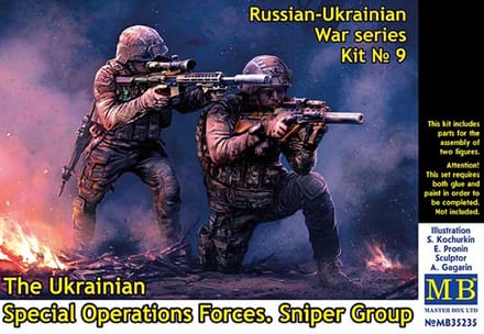 Master Box Modelbouwpakket Militaire voertuigen - 35235 Russian-Ukrainian War - The Ukrainian Special Operations Forces Sniper Group Plastic - 1:35 - Modelbouw
