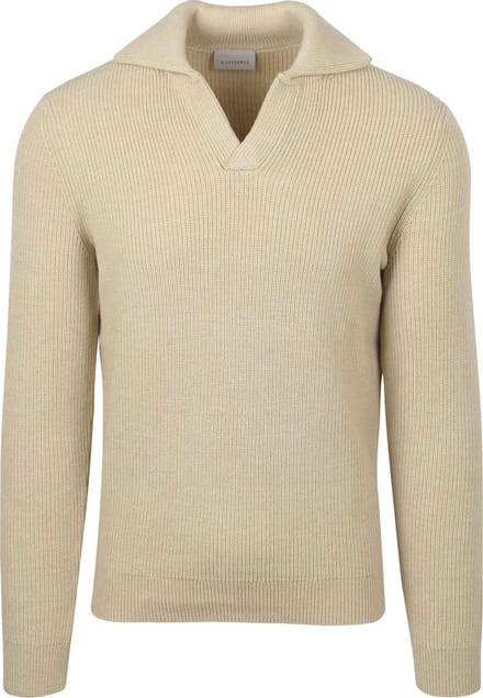 Suitable Trui Riva Knit Ecru - Maat M - Heren - Pullover