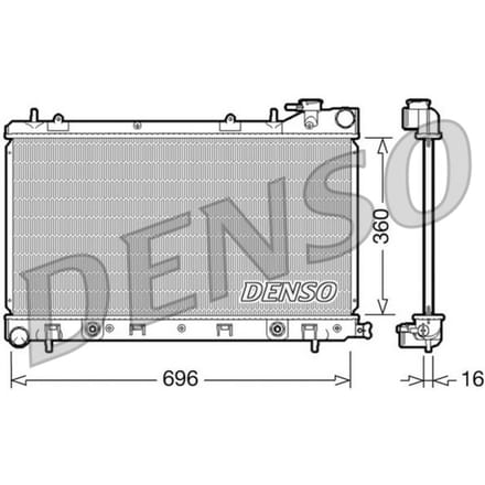 Radiator, motorkoeling DENSO DRM36002