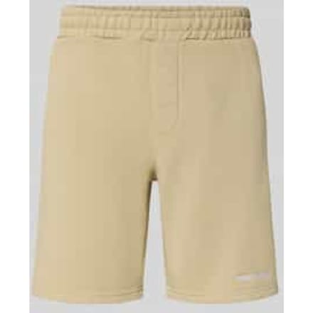 Sweatshorts met elastische band en gestikt logo