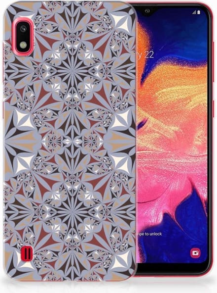 Samsung Galaxy A10 TPU Siliconen Hoesje Flower Tiles