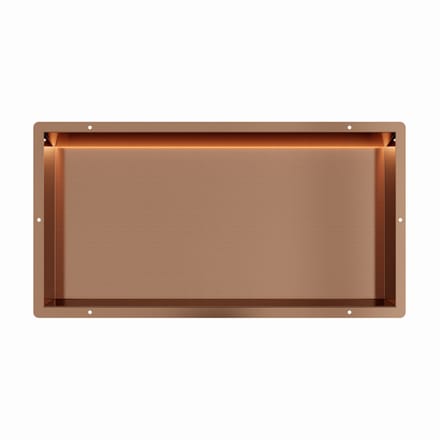 Copper RVS Inbouwnis 30x60x10cm met tegelflens en LED verlichting