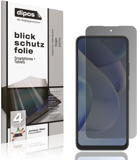 dipos – Matte Privacy Screenprotector geschikt voor Doogee B10 Pro | Anti-Spy Beschermfolie