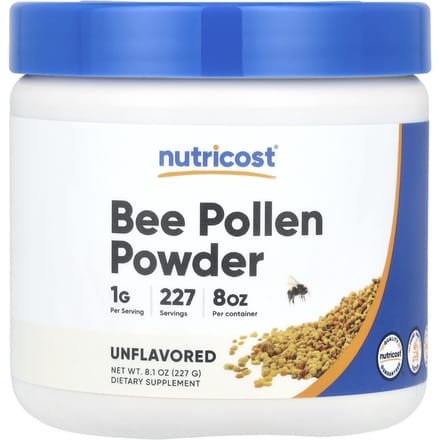 Nutricost, Poudre de pollen d'abeille, Non aromatisée, 8,1 oz (227g)
