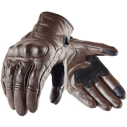 Gants en peau de mouton hiver chaud écran tactile épaissis coupe-vent L marron