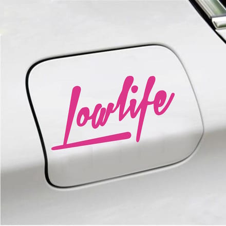 Bumpersticker - Lowlife - 7,5 X 14,8 - Roze