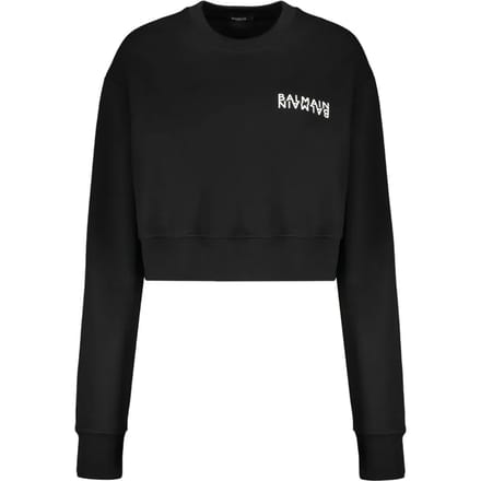 Balmain cropped logo sweatshirt