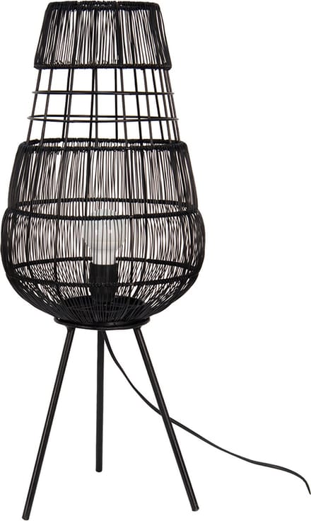 Clayre & Eef Vloerlamp Ø 20x59 cm Zwart IJzer