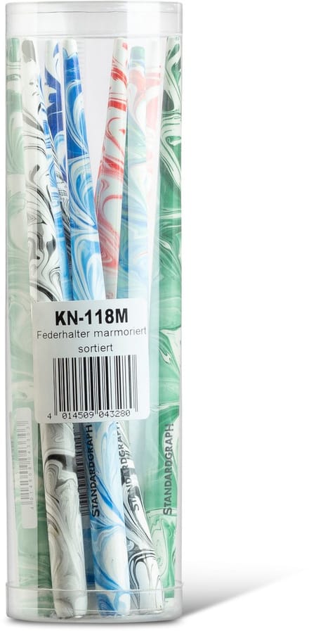 Standardgraph Kroontjespenhouder Gemarmerd hout assorti 12 stuks - SG-KN-118M