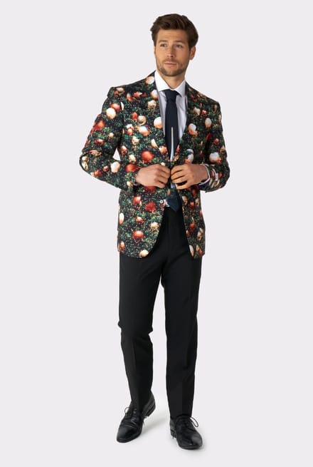 OppoSuits Shine Pine - Heren Kerst kostuum - Kerstpak - Kerstbalpak - Maat EU 48