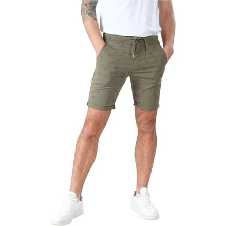 DEELUXE Slim short met palmpatroonCLOUD Olive