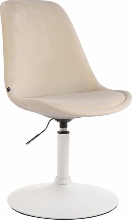 CLP Maverick Eetkamerstoel - Fluweel creme wit