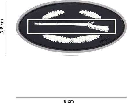 101 Inc Embleem 3D Pvc Infantry Wit  17037
