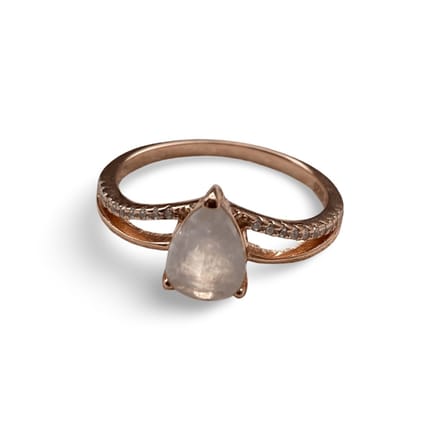 Ring met maansteen/rose plated/maat 57/Bling-it