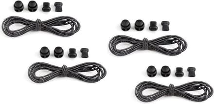 Elastische veters met snelsluiting - Sport en senioren - Zwart - 100 cm - Set van 2