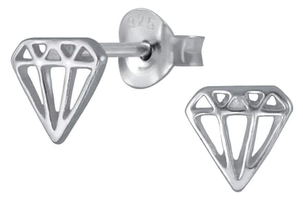 Joy|S - Zilveren diamant oorbellen - 6 mm
