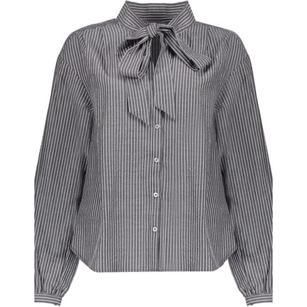 Geisha Blouse Stripes With Bow Grey/white Taglia: M | Magliette intime Outlet | Donna | Bianco